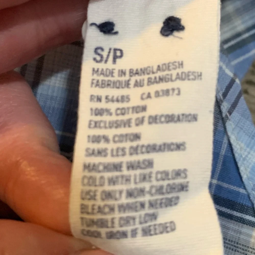 Men’s American Eagle Vintage Fit Plaid Snap Button Shirt Small Western Cowboy - Picture 8 of 8